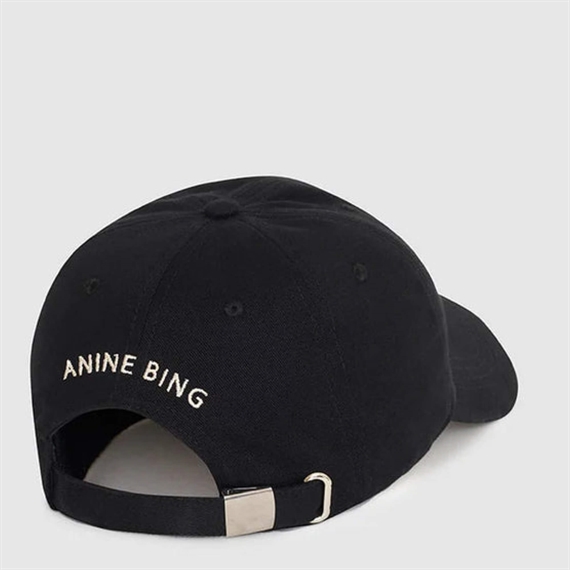Anine Bing Jeremy Baseball Cap, Black Denim 